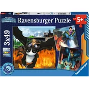 Ravensburger Puzzle - Kako izuriti svojega zmaja Devet kraljestev 3x49 kosov