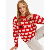 Bianco Lucci Pulover Pullover rdeča