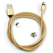 USB polnilni kabel 3 v 1 z magnetnimi priključki - Gold KP30705