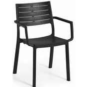 Crna plasticna vrtna stolica Metaline – Keter