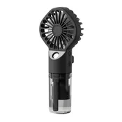 Techsuit G10 prenosni mini ventilator z vlažilcem – ročni, USB-C, črn, 4 hitrosti