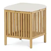 Autronic Tabure Stool with storage space, bamboo, natural, DR-B066 NAT