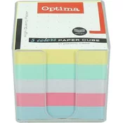 Kocka papirna barvni lističi v stojalu 9x9cm