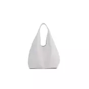Vrečasta torbica LS COLLECTION Andrea Massi - bela, hobo