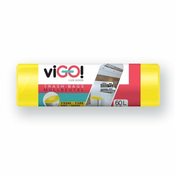 VREČA ZA SMETI LDPE VIGO, 60L/10 KOSOV, 60X80CM RUMENA