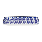 MADAME COCO Reve Bleu Tanjir za serviranje, 22.5x12.2x2.2cm, Plavo-beli