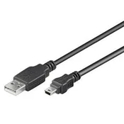 PremiumCord Kabel mini USB, A-B, 5 nožic, 1 m