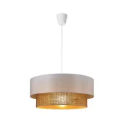 Luster na sajli BORHO 1xE27/60W/230V O 40 cm bela/juta