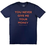 The Beatles You Never Give Me Your Money (Back Print) Navy Blue M Majica