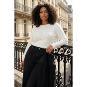 Trendyol Curve Ženska bluza Tbbaw26Af00004, Krem