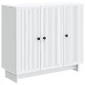 Vidaxl Strani šal Bela 89 x 34,5 x 80 cm Inženirski les