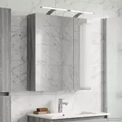 vidaXL Kopalniška ogledalna omara Siva Sonoma 60 x 14,5 x 70 cm