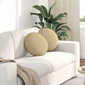 Jastucici za sjedenje 2 pcs Siva zelena O 40 cm Kordura tekstil