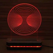 3D dekorativna lampa B008 ljubicasta BLACK CUT