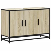 Vidaxl Omarica za umivalnik v kopalnici, hrast sonoma, 90x33x60 cm, inženirski les