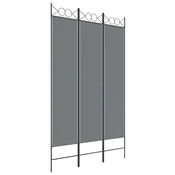 Vidaxl Paravan 3-delni antracit 120x200 cm blago