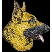 shumee Nemški ovčar, alzaški ovčar - našitek v obliki psa, vezeni našitek, edinstvena dekoracija nahrbtnika znamke Art-Dog