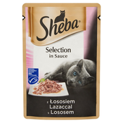 SHEBA mačja hrana Cuisine (losos v omaki) 85g