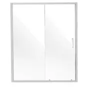 VEVOR Tuš vrata polokvirna drsna steklena 1499x1778x92 mm krom