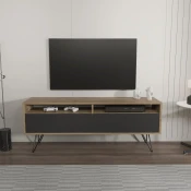 HANAH HOME TV polica Flay Walnut Black