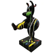 Casa Padrino luxury decorative sculpture black/multicolored H. 85 cm - Large decorative figure - XXL decorative sculpture - XXL decorative figure - Luxury decorative XXL sculptures & figures