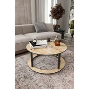 Hanah Home Klub sto Hole Round, 70x38x70 cm, Krem