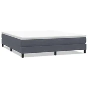 Vidaxl Box spring postelja brez vzmetnico temno siva 180x210 cm žamet