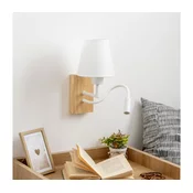 Brilagi - LED zidna lampa NUBILA WOOD 1xE27/25W/230V + LED/3W hrast/bela