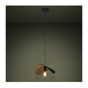 Eglo 390392 - Lestenec na vrvici SACEDA 1xE27/40W/230V 41 cm črna/zlata