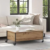 vidaXL Klubska miza Umetni hrast 91 x 55 x 32 cm Konstruiran les