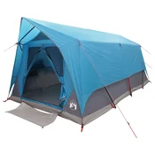 vidaXL vidaXL Tunelski šotor s streho Modra 10 oseb Poliester in jeklo, (5000309528)