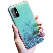 Silikonski ovitek z bleščicami SPARKLE za Samsung Galaxy S21 FE G990 - moder