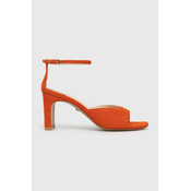 Sandale od brušene kože Baldowski boja: narancasta