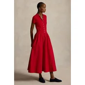 Polo Ralph Lauren obleka A-kroja iz bombaža z elastanom