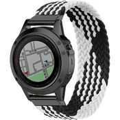 Infostyle EMIOBAND 22 mm pletena zapestnica (135 mm) – črna-bela