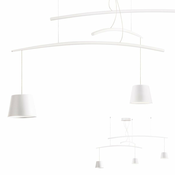 Redo 01-1524 - LED Lestenec na vrvici LOLLI 3xLED/6W/230V bela
