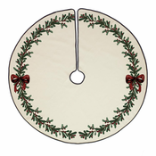 Krem perivi okrugli tepih s božićnim motivom o 130 cm – Butter Kings
