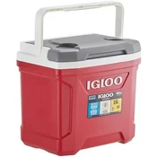 IGLOO Latitude 16 – Prenosni trdi hladilnik 15 L / 16 Qt (za 24 pločevink, rdeča)