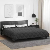 Zimska pokrivaca Crna i antracit 200 x 200 cm Mikrovlakna