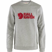 Pamucna dukserica Fjallraven Logo Sweater za muškarce, boja: siva, s aplikacijom