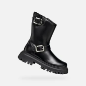Black Girls Ankle Boots Geox Maquinnens - Girls