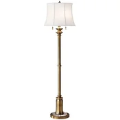 Casa Padrino baroque floor lamp brass/white A� 43 x H. 157.5 cm - Elegant floor lamp in baroque style - Baroque lights - Baroque style floor lamps - Baroque furniture - Baroque interior