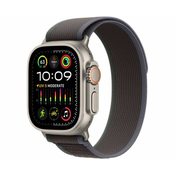 Apple Watch Ultra 2 (GPS + Cellular) 49mm Titanium Case with Blue/Black Trail Loop - S/M - Titanium