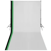 vidaXL Komplet za fotografski studio s 3 ozadji in okvirjem 3x6 m