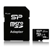 Memorija SD Micro Card 256GB SiliconPower Class 10 UHS-I Elite + adapter SD P/N: SP256GBSTXBU1V10SP