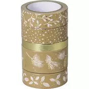 TRAKA DECO LJEPLJIVA NATUR S UZORKOM PK5 HEYDA 20-35845 27 ZLATNO BIJELA