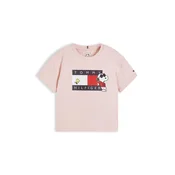 TOMMY HILFIGER Majica Peanuts mornarska/roza/živo rdeča/bela