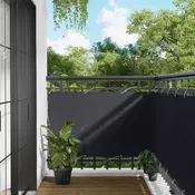 Balcony ekran Crna 90 x 200 cm PU prekriveni oksford alu