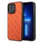 Karl Lagerfeld Karl Lagerfeld Perforiran celopostavni ovitek za iPhone 13 Pro (oranžna)