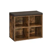 Songmics Klop za čevlje 305x596x48 cm rjav